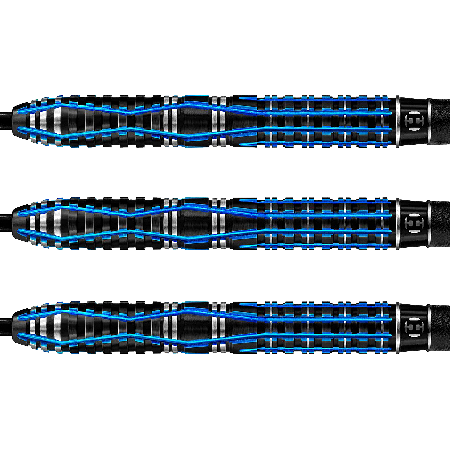 ダーツ Harrows ICE RECUT darts Harrows ICE Recut Darts - Steel Tip - Black & Blue